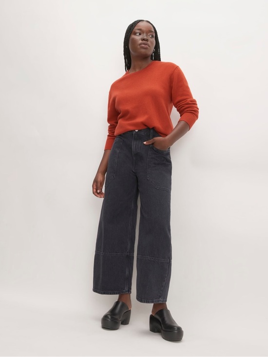 Everlane Sweaters - Everlane THE CLASSIC CREW IN CASHMERE Rusty Red M minimalist Capsule Wardrobe